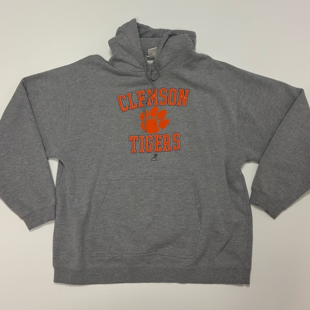Clemson Tigers Hoodie Reebok XL Gray Pullover Sweatshirt NCAA